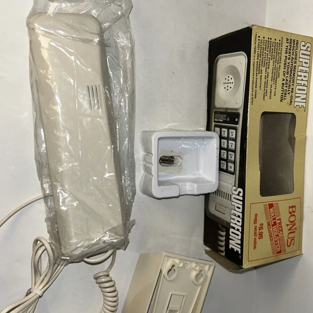 Vintage 1980's One Touch Phone/ With Wall Holster Included Superfone Corded‎